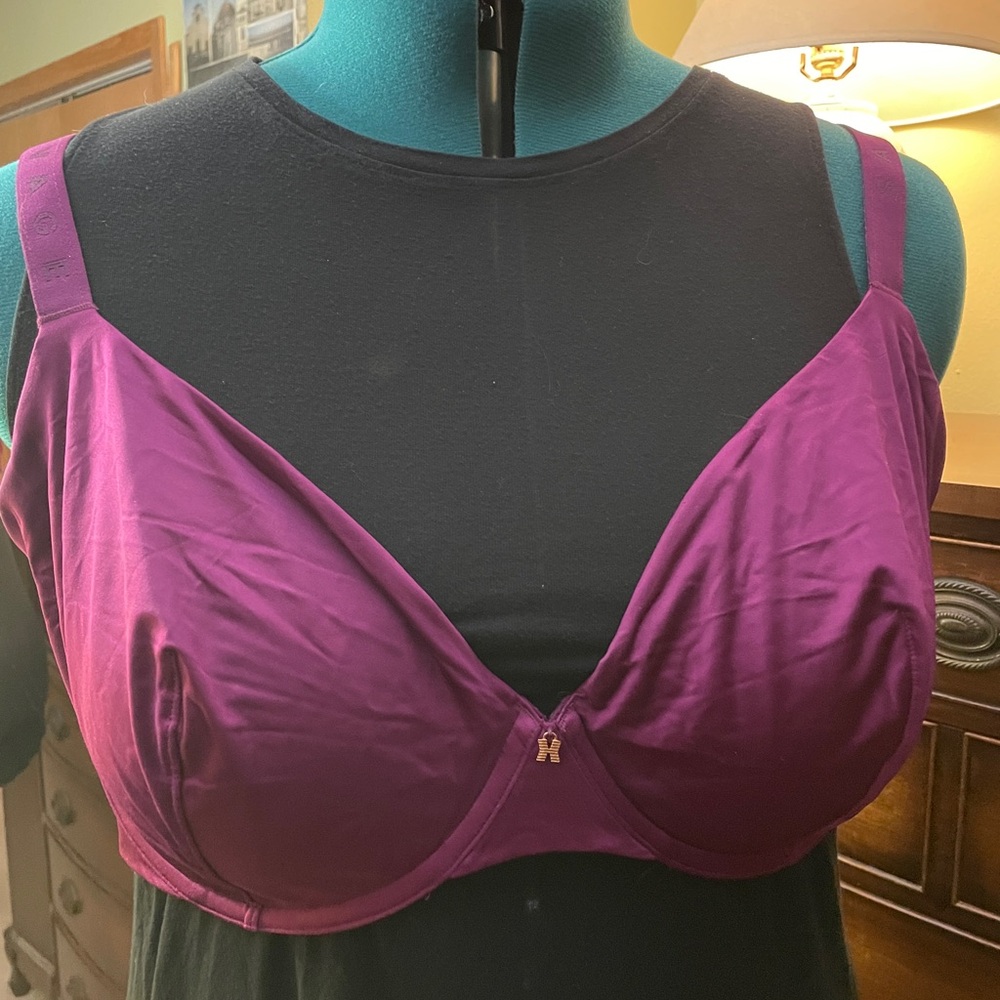 Savage x Fenty, Core Microfiber Unlined Bra, purple pop, 46DD